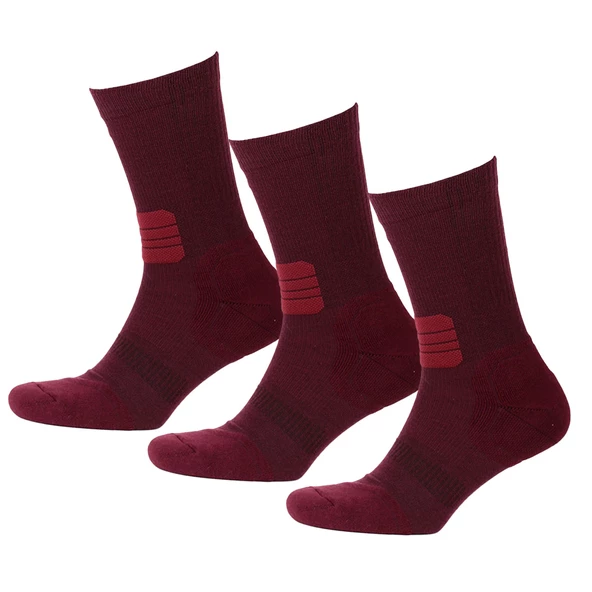 Thermoform Active Çorap Unisex 3'lü Paket Bordo ürün görseli 1