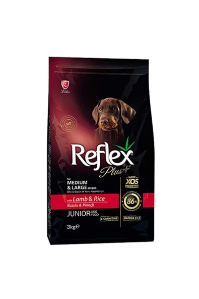 Reflex Junior Kuzu Etli Büyük Irk Yavru Köpek Maması 3kg ürün görseli 1