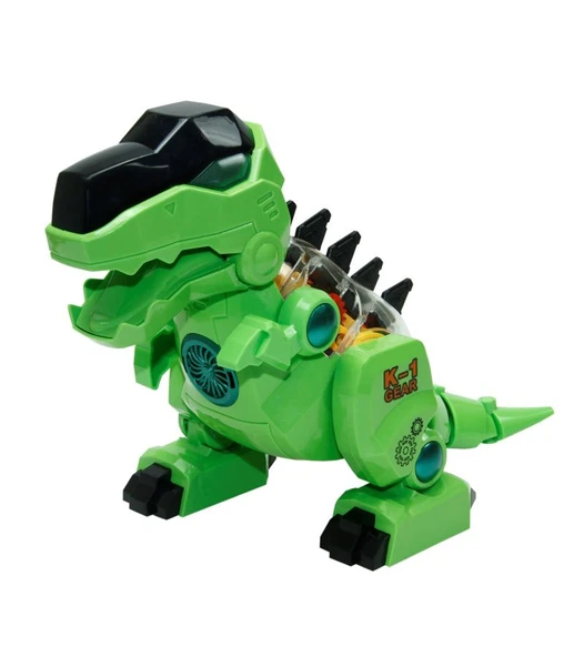 Işıklı Müzikli ve Hareketli Robot Dinozor Yeşil Renk - Mavi Su Dünyası ürün görseli 1