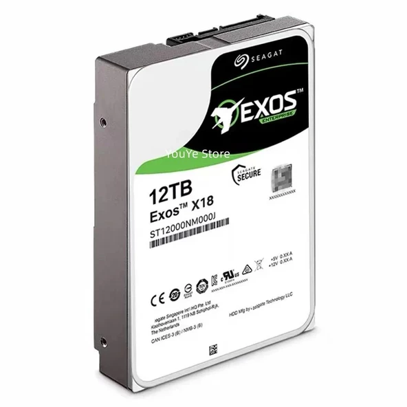 SEAGATE 12TB EXOS ST12000NM000J 7200 RPM 256MB SATA-3 Enterprise Nas Diski ürün görseli 1