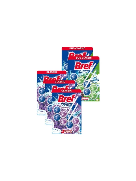 Bref Bref Wc Power Aktiv Duopack Klozet Bloğu Lavanta x 3 + Duopack Çam x 2 ürün görseli 1