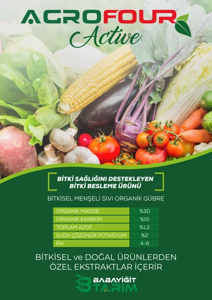 AGROFOUR ACTİVE SIVI BİTKİ GÜBRESİ 5 LT - Resim 2