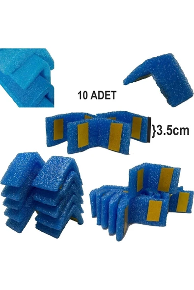 Kenar Koruyucu / Mobilya Koruyucu / Köşe Koruyucu Köpük 10Ad.-3.5cm (Masa, Kapı, Sivri Köşeler İçin) ürün görseli 1