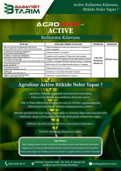 AGROFOUR ACTİVE SIVI BİTKİ GÜBRESİ 5 LT - Resim 4