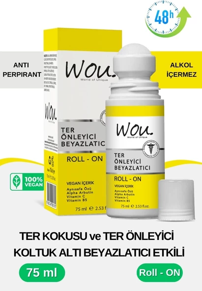 Wou Ter Önleyici Beyazlatıcı Roll - On 75 ml ürün görseli 1