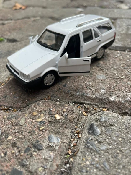 Metal Çek Bırak Kartal Araba Beyaz Sesli ve Işıklı ( 1/36 Ölçek ) ürün görseli 1