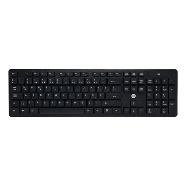 Dexim DKA005 Siyah KW-103 Kablosuz Q Klavye Caps Lock 2.4 Ghz (1 Adet AA Pil) ürün görseli 1