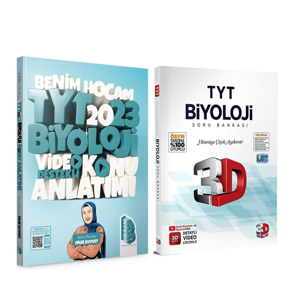 Benim Hocam TYT Biyoloji Konu ve 3D Soru Bankası Seti 2 Kitap ürün görseli 1