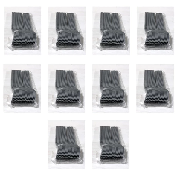 Plastik Gri Renkli Lüx Parti Doğum Günü Çatal - 18 Cm. - 25 Adetlik 10 Paket ürün görseli 1