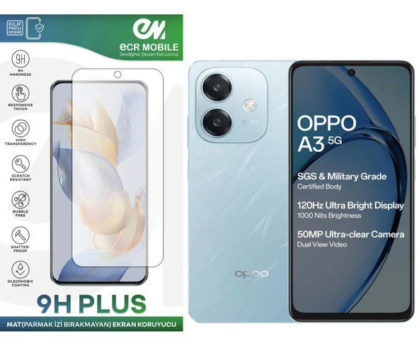 Oppo Reno A3 (CPH2669) Ekran Koruyucu MAT Parmak İzi Bırakmayan Uyumlu Esnek Nano Kırılmayan ürün görseli 1