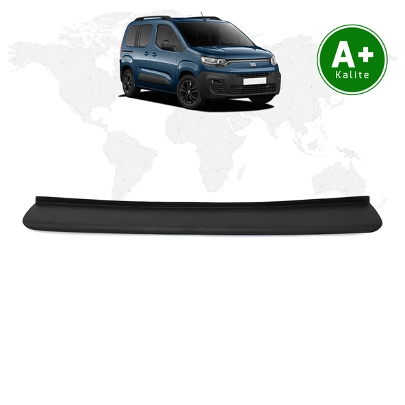 Fiat Doblo Arka Tampon Eşiği Mat Siyah 2023 Model ve Sonrası ürün görseli 1