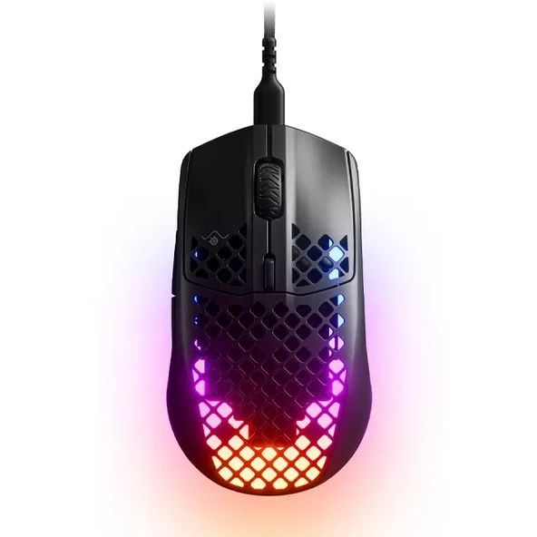 SteelSeries Aerox 3 (2022) Edition SSM62611 Onyx 8500 CPI 6 Tuş RGB Optik Kablolu Gaming (Oyuncu) Mouse - Siyah ürün görseli 1