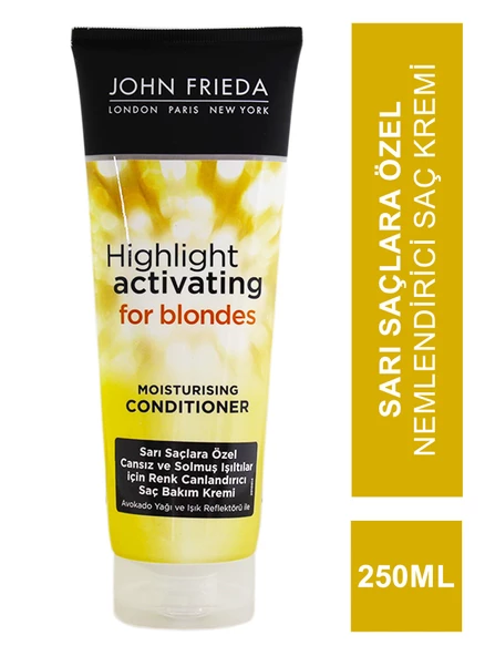John Frieda Sheer Blonde Highlight Activating Moisturising Conditioner 250 ml Sarı Saçlara Özel Nemlendirici Saç Kremi ürün görseli 1