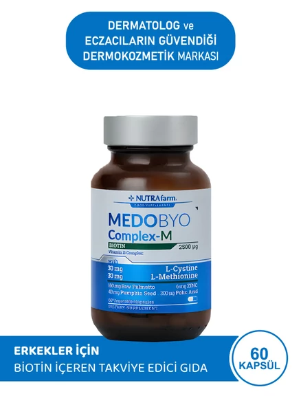 Dermoskin NutraFarm Medobyocomplex-M Biotin 60 Kapsül ürün görseli 1