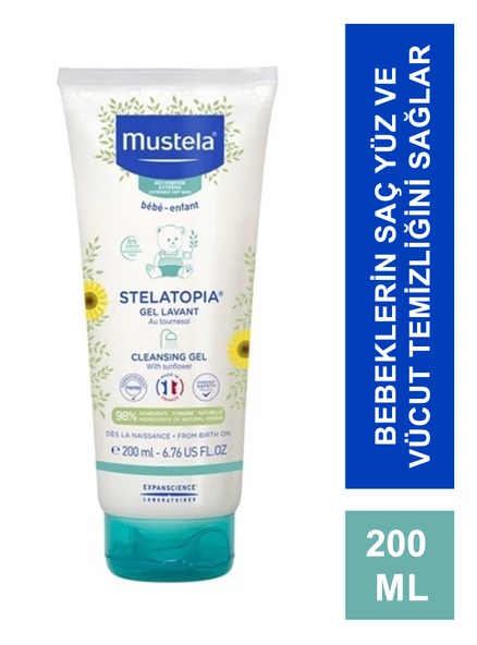 Mustela Stelatopia Cleansing Gel Şampuan 200 ml ürün görseli 1
