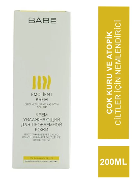 Babe Emollient Cream 200 ml Çok Kuru Ve Atopik Ciltler İçin Nemlendirici ürün görseli 1