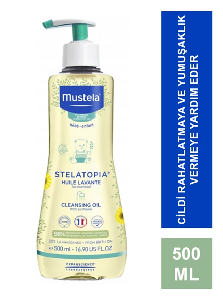 Mustela Stelatopia Cleansing Oil 500 ml Temizleme Yağı ürün görseli 1