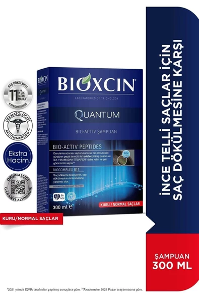 Bioxcin Quantum Şampuan Kuru-Normal Saçlar 300 ml ürün görseli 1