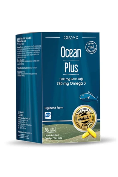 Ocean Plus 1200mg Balık Yağı50 Kapsül ürün görseli 1