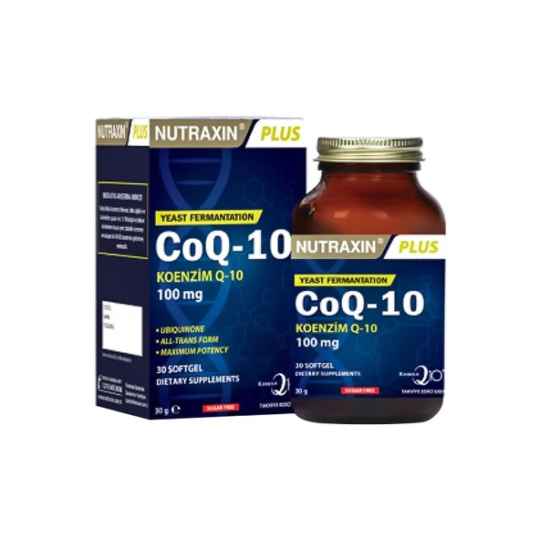 Nutraxin Coq-10  Koenzim Q-10 30 Softgel Kapsül ürün görseli 1