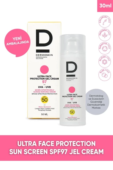 Dermoskin SPF 50+ Ultra Face Protection Gel Cream 97 - 50 ml ürün görseli 1