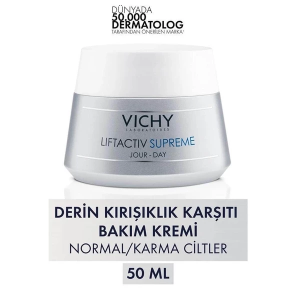 Vichy Liftactiv Supreme Cream 50 ml - Normal ve Karma Ciltler İçin Kırışıklık Giderici ve Sıkılaştırıcı Krem ürün görseli 1