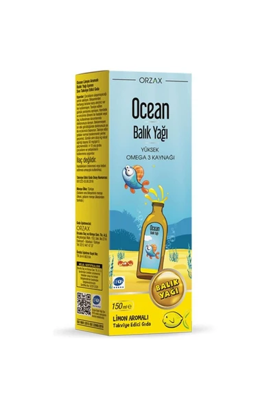 Ocean Balık Yağı Şurubu Limon Aromalı 150ml ürün görseli 1