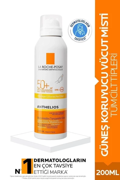 La Roche Posay Anthelios XL Ultra Light Transparan SPF 50+ Spray 200ml ürün görseli 1