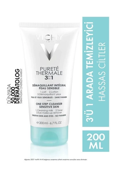 Vichy Purete Thermale 3in1 Cleanser 200 ml - Yüz Temizleyici ürün görseli 1