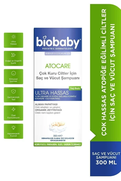 Biobaby Atopik Ciltler İçin Şampuan 300 ml ürün görseli 1