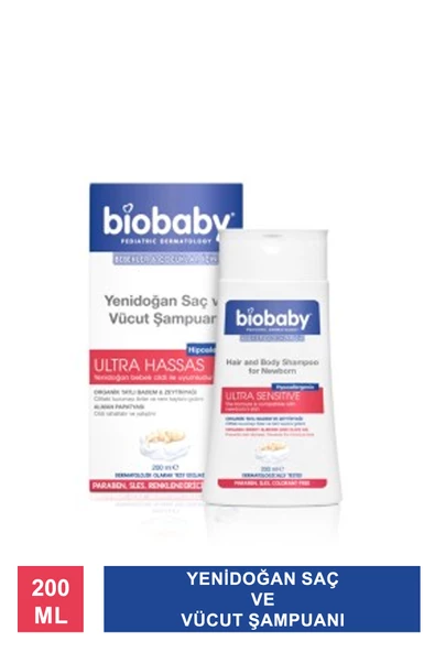 Biobaby Yenidoğan Saç ve Vücut Şampuanı 200 ml ürün görseli 1