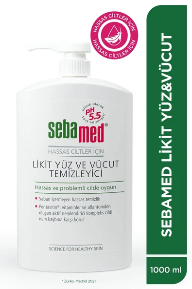 Sebamed Likit Yüz ve Cilt Temizleme Jeli 1000ml ürün görseli 1