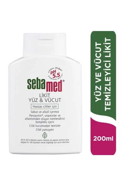 Sebamed Likit Yüz ve Cilt Temizleme Jeli 200ml ürün görseli 1