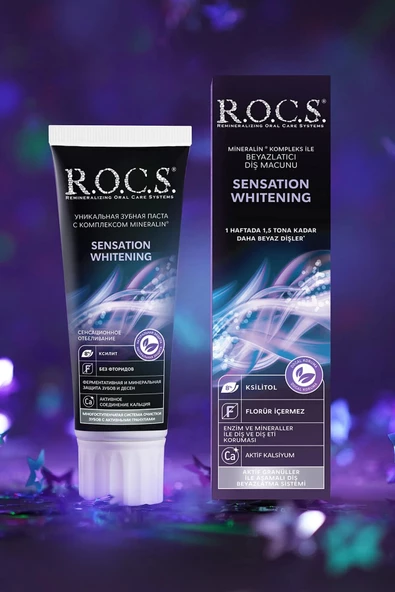 ROCS Sensation Whitening Beyazlatıcı Parlatıcı Diş Macunu 60ml ürün görseli 1