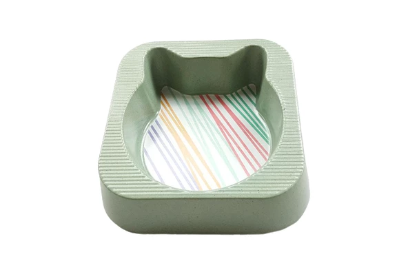 Bobo Bambu Kedi Köpek Mama ve Su Kabı BO-3182 500 ML Yeşil ürün görseli 1