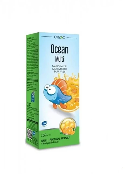 Ocean Multi Şurup Balık Yağı Bal ve Portakal Aromalı 150 ml ürün görseli 1