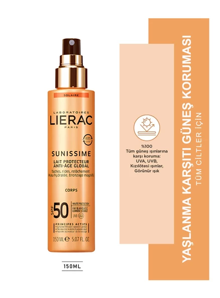 Lierac Sunissime SPF 50 Energizing Protective Milk Güneş Sütü150 ml ürün görseli 1