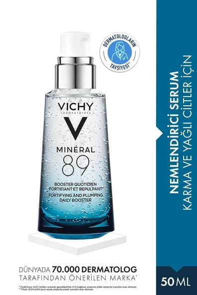Vichy Mineral 89 Nemlendirici Cilt Serumu Hyalüronik Asit ve Termal Su ile Cilde Güç ve Nem Veren Bakım50 ML 50 ML 50 ML ürün görseli 1