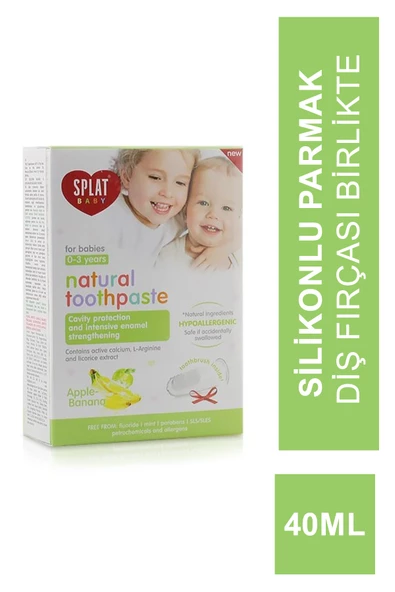 Splat Baby Apple+Banana 0-3 Yaş Diş Macunu 40ml + Fırçası ürün görseli 1