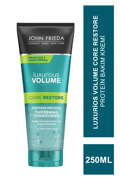 John Frieda Luxurios Volume Core Restore Protein-Infused Clear Conditioner 250 ml Protein Bakım Kremi ürün görseli 1