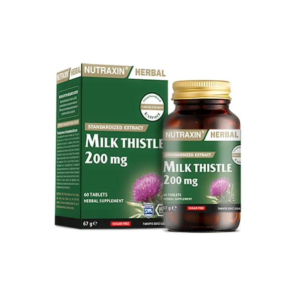 Nutraxin Milk Thistle 200 mg 60 Tablet ürün görseli 1