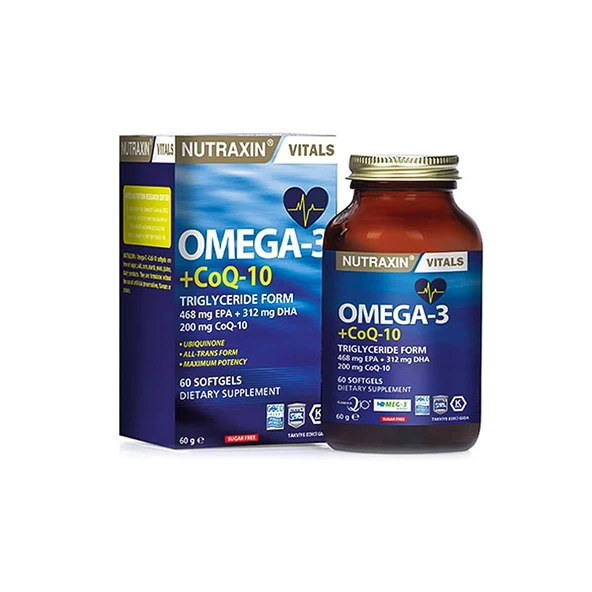 Nutraxin Omega 3 + CoQ-10 60 Kapsül ürün görseli 1