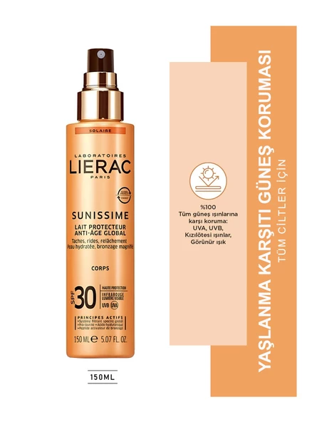 Lierac Sunissime SPF 30 Energizing Protective Milk Güneş Sütü 150 ml ürün görseli 1