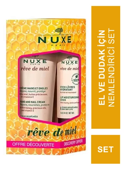 Nuxe Reve De Miel Creme Mains Et Ongles 30ml - Stick Levres 4gr ürün görseli 1