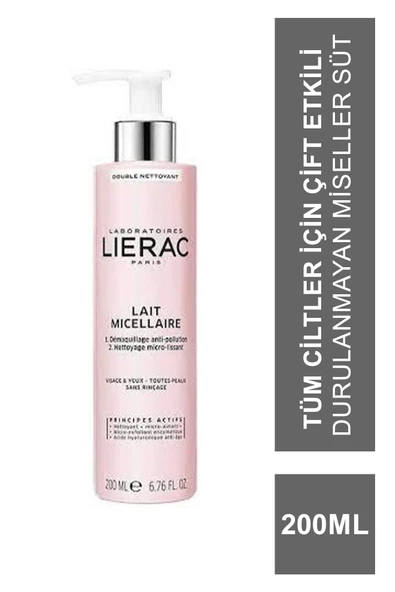 Lierac Double Cleansing Micellar Milk Face & Eyes 200 ml ürün görseli 1