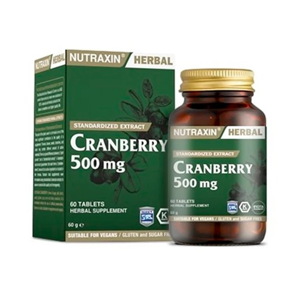 Nutraxin Cranberry 500 mg 60 Tablet ürün görseli 1