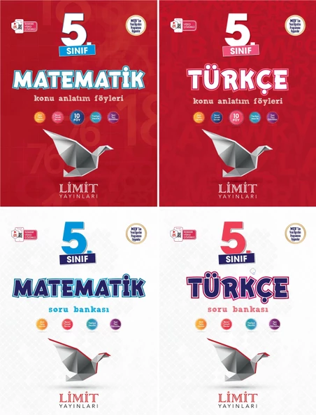 Limit 2025 5. Sınıf Matematik + Türkçe Konu Anlatım + Soru Seti 4 Kitap Güncel Müfredat ürün görseli 1