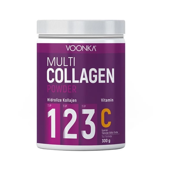 Voonka Multi Collagen Powder Vitamin C İçeren Takviye Edici Gıda 300gr ürün görseli 1