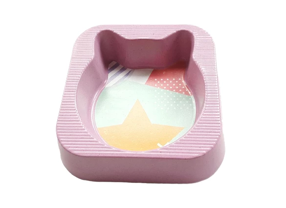 Bobo Bambu Kedi Köpek Mama ve Su Kabı BO-3182 500 ML Mor ürün görseli 1
