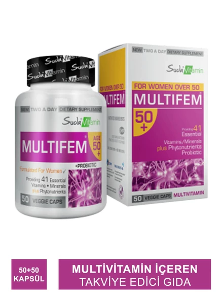 Suda Vitamin Vitamins For Woman Over 50 MultiFem 50+ 50 Kapsül ürün görseli 1